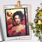 Тефтер-с-твърди-корици-ластик-и-скрита-спирала-Телец-100-листа-Taurus-hardcover-notebook-elastic-and-hidden-spiral-Flowers-illustration-100-sheets